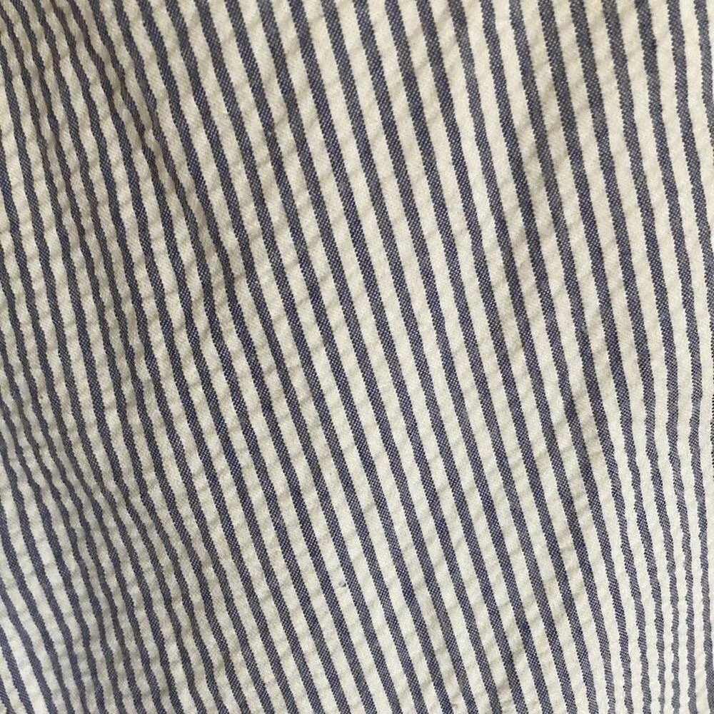 Joseph & Feiss Mens Seersucker Pleated Pants Blue White Stripe‎ Cotton 36 Waist